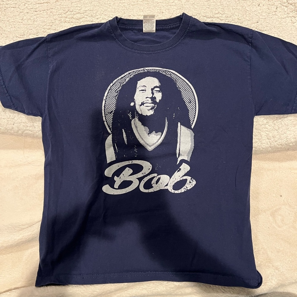 Navy Graphic Bob Marley T-Shirt
